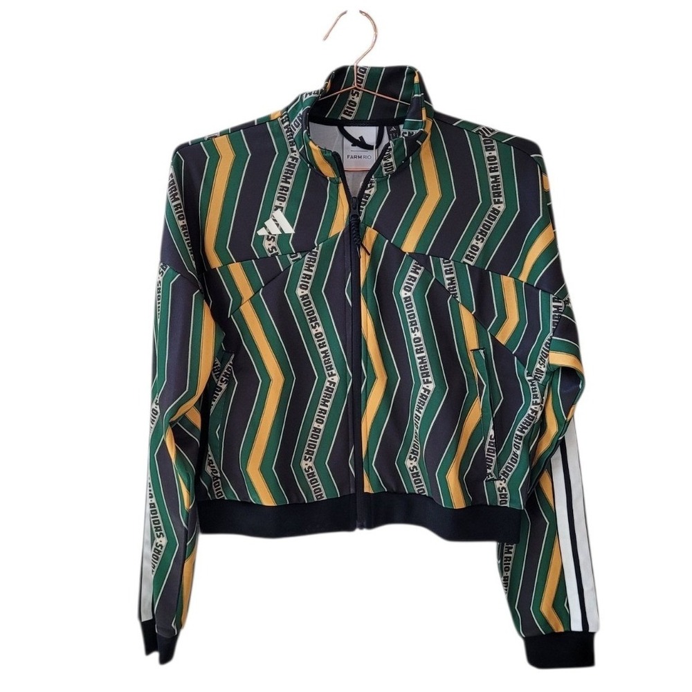 ADIDAS x FARM RIO M Black/Amazon Green/Preloved Yellow Tiro Track Top Women
